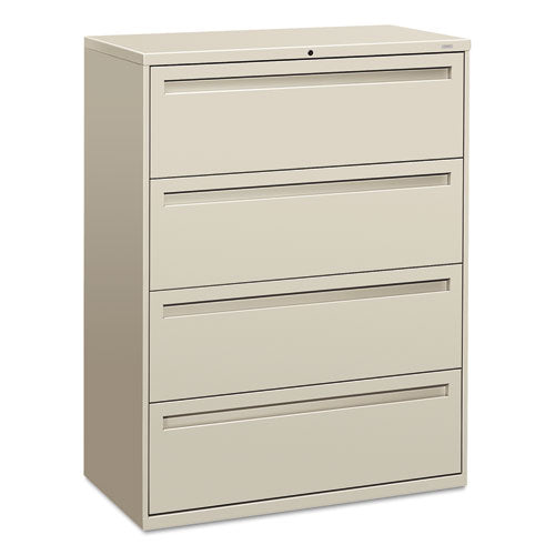 Brigade 700 Series Lateral File, 4 Legal/letter-size File Drawers, Light Gray, 42" X 18" X 52.5"