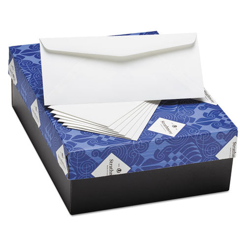 25% Cotton Business Envelopes, #10, Bankers Flap, Gummed Closure, 4.13 X 9.5, Natural White, Wove Finish, 500/box