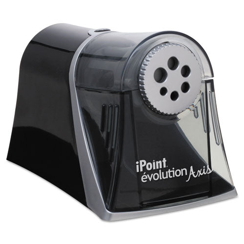 Ipoint Evolution Axis Pencil Sharpener, Ac-powered, 5 X 7.5 X 7.25, Black/silver