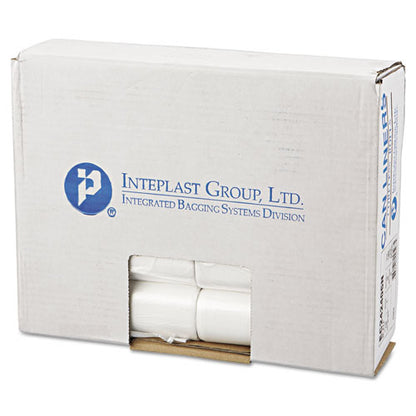 High-density Commercial Can Liners, 10 Gal, 6 Mic, 24" X 24", Natural, 50 Bags/roll, 20 Perforated Rolls/carton