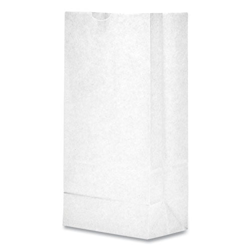 Grocery Paper Bags, 35 Lb Capacity, #8, 6.13" X 4.17" X 12.44", White, 500 Bags