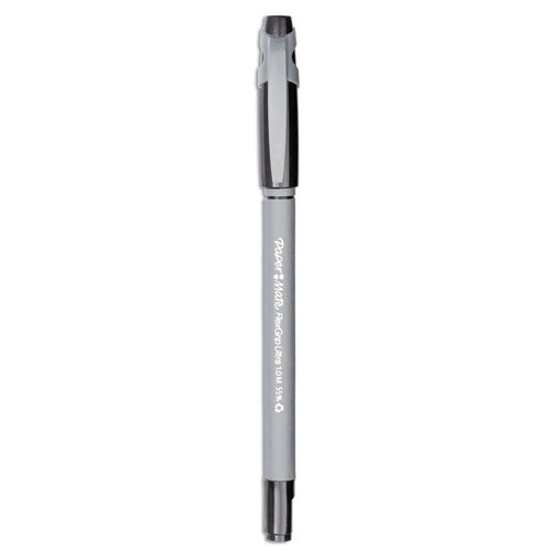 Flexgrip Ultra Recycled Ballpoint Pen, Stick, Medium 1 Mm, Black Ink, Gray Barrel, Dozen