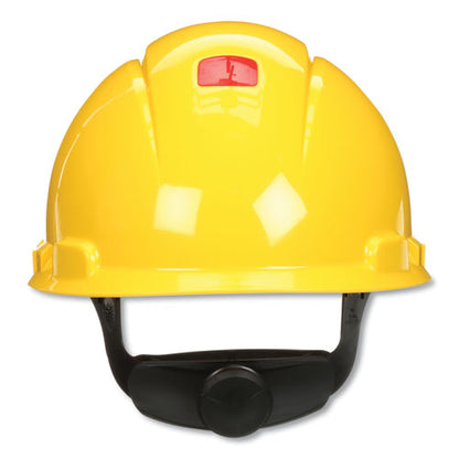 Securefit Hard Hat With Uvicator, Four-point Ratchet Suspension, Yellow