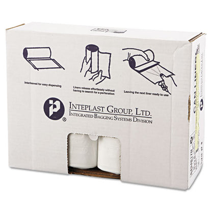 High-density Commercial Can Liners, 60 Gal, 17 Mic, 43" X 48", Clear, 25 Bags/roll, 8 Interleaved Rolls/carton