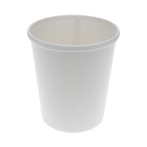 Paper Round Food Container, 32 Oz, 5.13" Diameter X 4.5"h, White, 500/carton