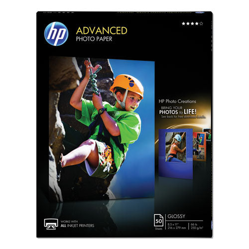 Advanced Photo Paper, 10.5 Mil, 8.5 X 11, Glossy White, 50/pack