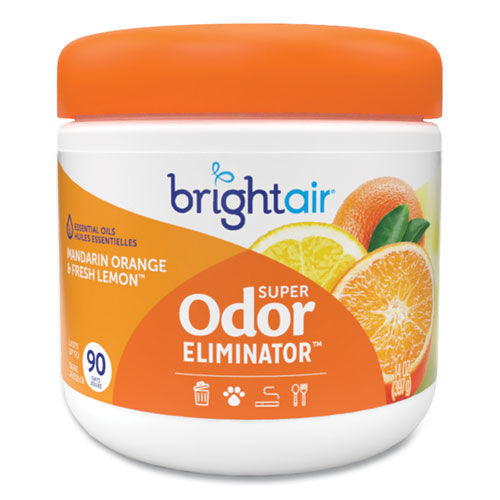Super Odor Eliminator, Mandarin Orange And Fresh Lemon, 14 Oz Jar