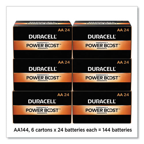 Power Boost Coppertop Alkaline Aa Batteries, 144/carton