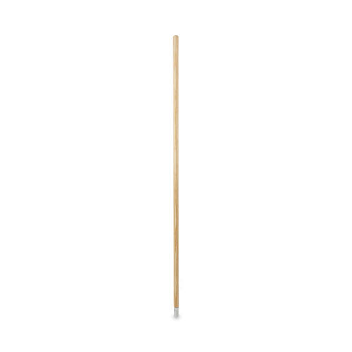 Lie-flat Screw-in Mop Handle, Lacquered Wood, 1.13" Dia X 54", Natural