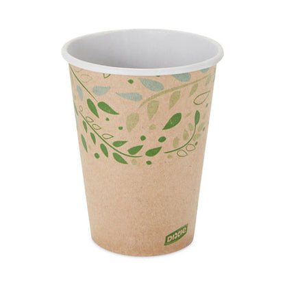 Ecosmart Recycled Fiber Hot/cold Cups, 12 Oz, Kraft/green, 50/sleeve, 20 Sleeves/carton