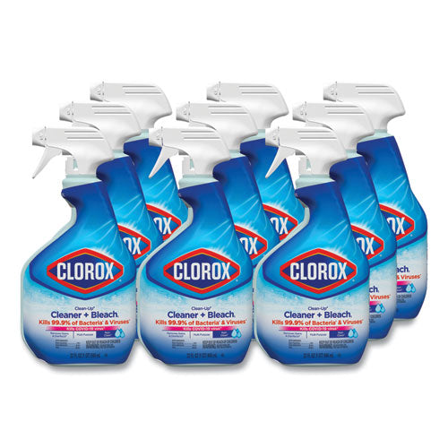 Clean-up Cleaner + Bleach, 32 Oz Spray Bottle, Fresh Scent, 9/carton
