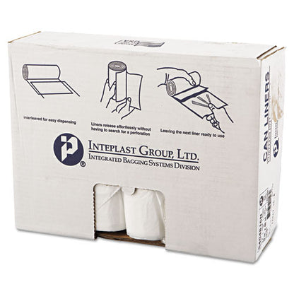 High-density Commercial Can Liners, 45 Gal, 16 Mic, 40" X 48", Clear, 25 Bags/roll, 10 Interleaved Rolls/carton