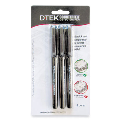 Dtek Counterfeit Detector Pens, U.s. Currency, 3/pack