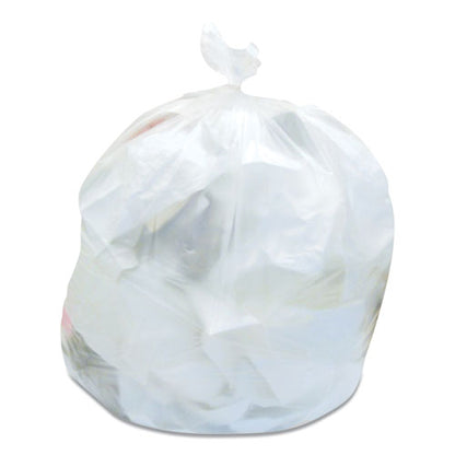 High-density Can Liners, 45 Gal, 12 Mic, 40" X 48", Natural, 25 Bags/roll, 10 Rolls/carton