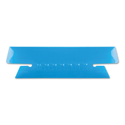 Transparent Colored Tabs For Hanging File Folders, 1/3-cut, Blue, 3.5" Wide, 25/pack