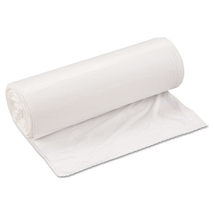 Low-density Commercial Can Liners, 33 Gal, 0.8 Mil, 33" X 39", White, 25 Bags/roll, 6 Rolls/carton