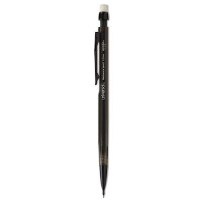 Mechanical Pencil, 0.7 Mm, Hb (#2), Black Lead, Smoke/black Barrel, Dozen