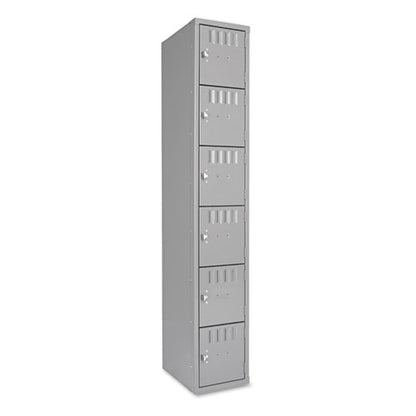 Box Compartments, Single Stack, 12w X 18d X 72h, Medium Gray