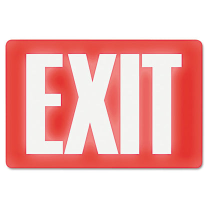 Glow In The Dark Sign, 8 X 12, Red Glow, Exit