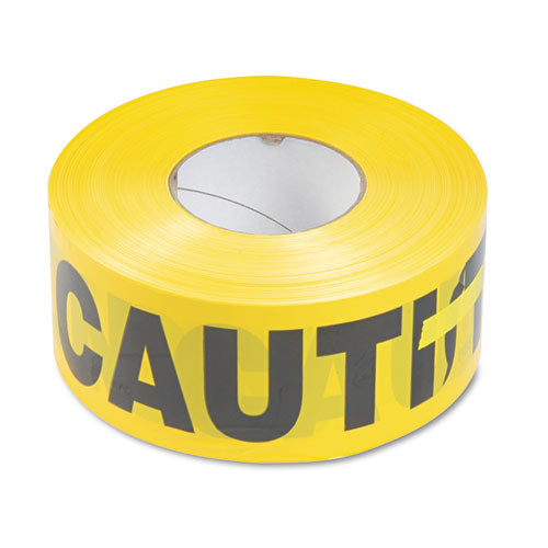 Caution Barricade Safety Tape, 3" X 1,000 Ft, Black/yellow