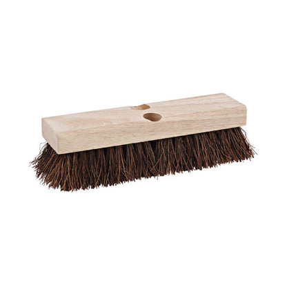 Deck Brush Head, 2" Brown Palmyra Bristles, 10" Brush