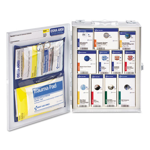 Ansi 2015 Smartcompliance Food Service Cabinet W/o Medication, 25 People, 94 Pieces, Metal Case