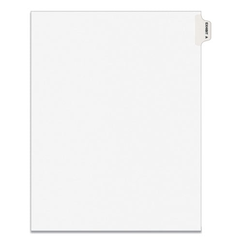 Avery-style Preprinted Legal Side Tab Divider, 26-tab, Exhibit A, 11 X 8.5, White, 25/pack, (1371)