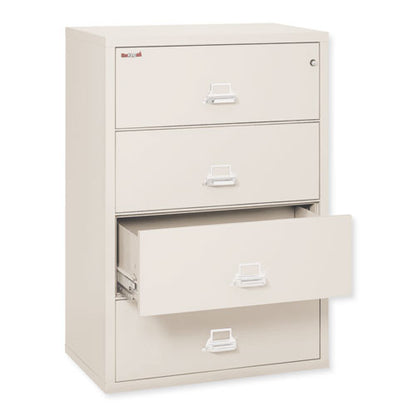 Insulated Lateral File, 4 Legal/letter-size File Drawers, Parchment, 37.5" X 22.13" X 52.75", 323.24 Lb Overall Capacity