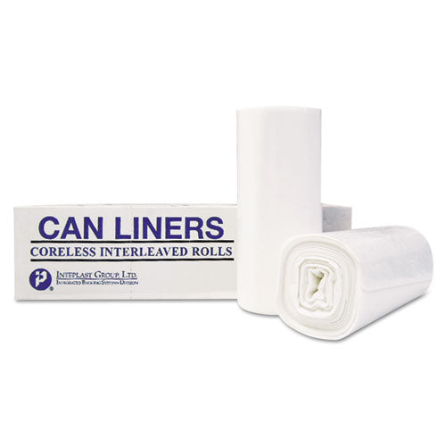 High-density Commercial Can Liners Value Pack, 55 Gal, 11 Mic, 36" X 58", Clear, 25 Bags/roll, 8 Interleaved Rolls/carton