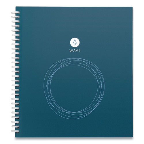 Wave Smart Reusable Notebook, Dotted Rule, Blue Cover, (40) 9.5 X 8.5 Sheets