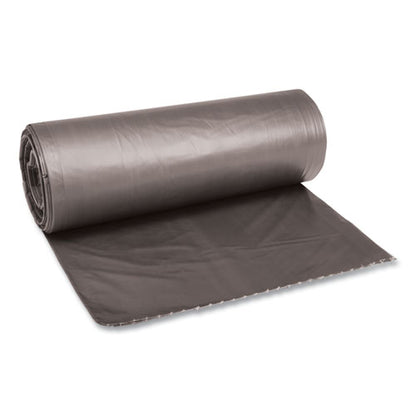 Low-density Waste Can Liners, 60 Gal, 0.95 Mil, 38" X 58", Gray, 25 Bags/roll, 4 Rolls/carton