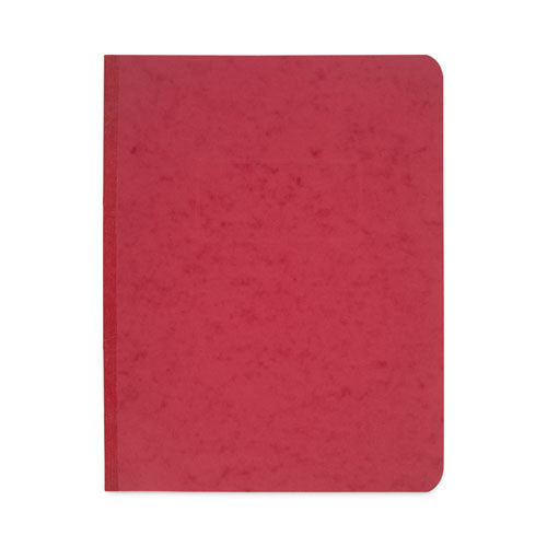 Pressboard Report Cover With Tyvek Reinforced Hinge, Two-piece Prong Fastener, 3" Capacity, 8.5 X 11, Red/red