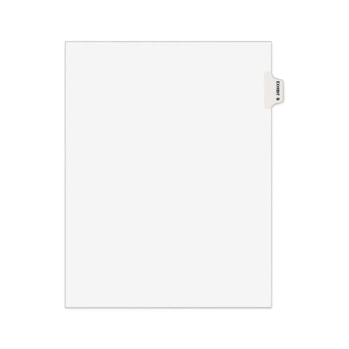 Avery-style Preprinted Legal Side Tab Divider, 26-tab, Exhibit B, 11 X 8.5, White, 25/pack, (1372)