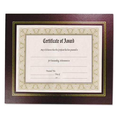 Leatherette Document Frame, 8.5 X 11, Burgundy, Pack Of Two