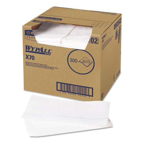 X70 Wipers, Kimfresh Antimicrobial, 12.5 X 23.5, Unscented, White, 300/carton