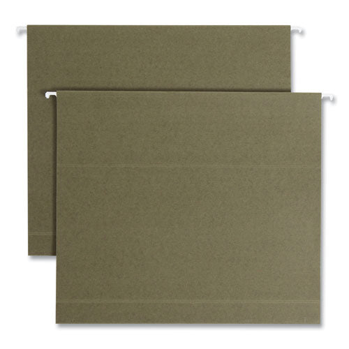 Box Bottom Hanging File Folders, 2" Capacity, Letter Size, Standard Green, 25/box