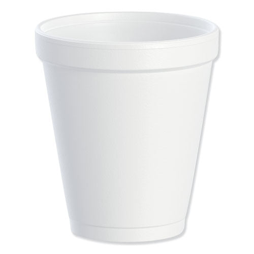 Foam Drink Cups, 8 Oz, White, 25/bag, 40 Bags/carton