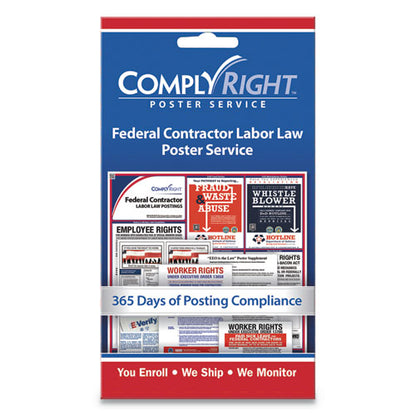 Labor Law Poster Service, "federal Contractor Labor Law", 4 X 7