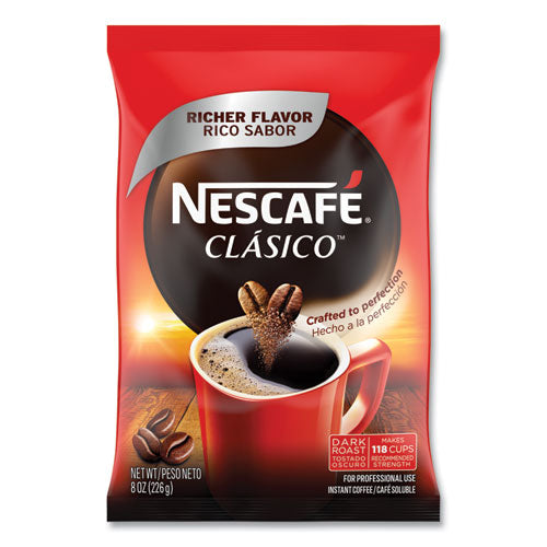 Clasico Dark Roast Instant Coffee, 8 Oz, 12/carton