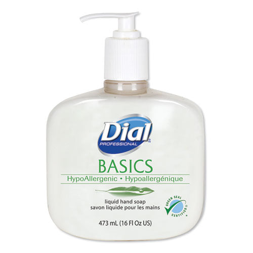 Basics Liquid Hand Soap, Fresh Floral, 16 Oz Pump, 12/carton