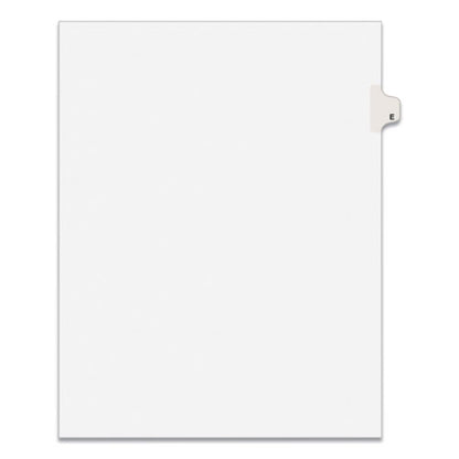 Preprinted Legal Exhibit Side Tab Index Dividers, Avery Style, 26-tab, E, 11 X 8.5, White, 25/pack, (1405)