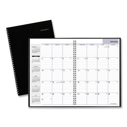 Dayminder Monthly Planner, Ruled Blocks, 12 X 8, Black Cover, 14-month (dec To Jan): 2023 To 2025