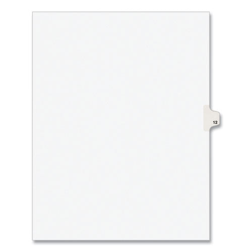 Preprinted Legal Exhibit Side Tab Index Dividers, Avery Style, 10-tab, 12, 11 X 8.5, White, 25/pack