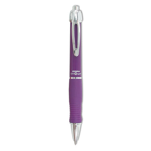 Gr8 Gel Pen, Retractable, Medium 0.7 Mm, Violet Ink, Violet/silver Barrel, 12/pack
