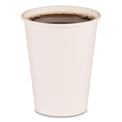 Paper Hot Cups, 12 Oz, White, 50 Cups/sleeve, 20 Sleeves/carton