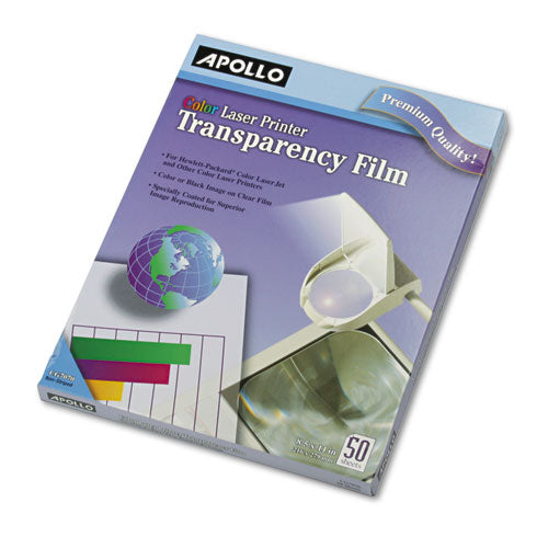 Color Laser Transparency Film, 8.5 X 11, 50/box