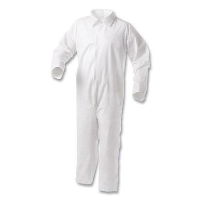 A35 Liquid And Particle Protection Coveralls, Zipper Front, 2x-large, White, 25/carton