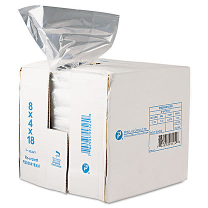 Food Bags, 8 Qt, 0.68 Mil, 8" X 18", Clear, 1,000/carton