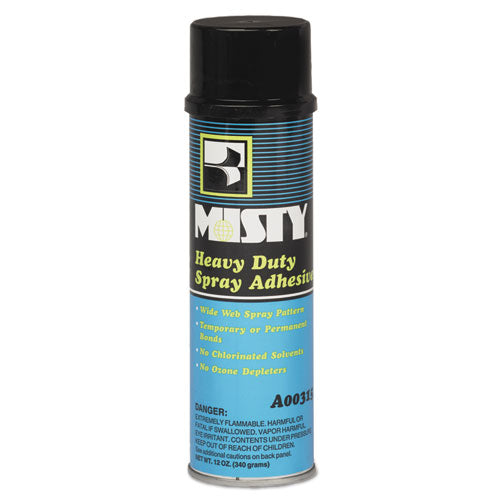 Heavy-duty Adhesive Spray, 12 Oz, Dries Clear, 12/carton