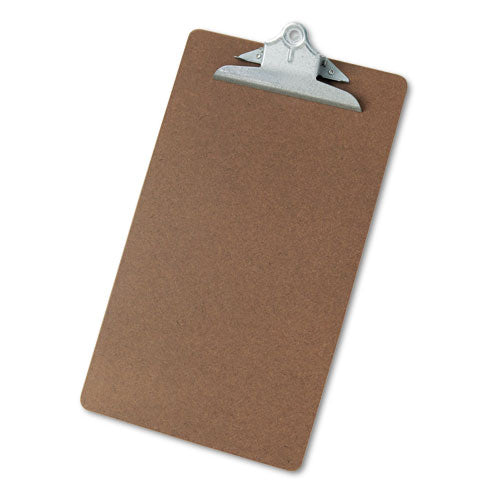 Hardboard Clipboard, 1.25" Clip Capacity, Holds 8.5 X 14 Sheets, Brown